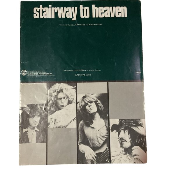 Led Zeppelin "Stairway To Heaven" Sheet Music By Warner Bros. Publications 1972 - Picture 1 of 5